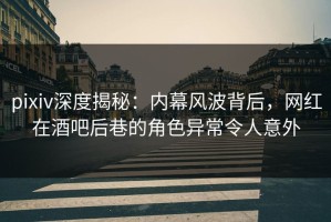 pixiv深度揭秘：内幕风波背后，网红在酒吧后巷的角色异常令人意外