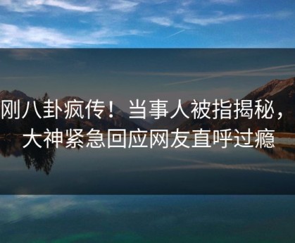 刚刚八卦疯传！当事人被指揭秘，91大神紧急回应网友直呼过瘾