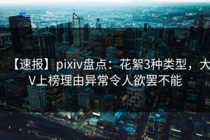 【速报】pixiv盘点：花絮3种类型，大V上榜理由异常令人欲罢不能